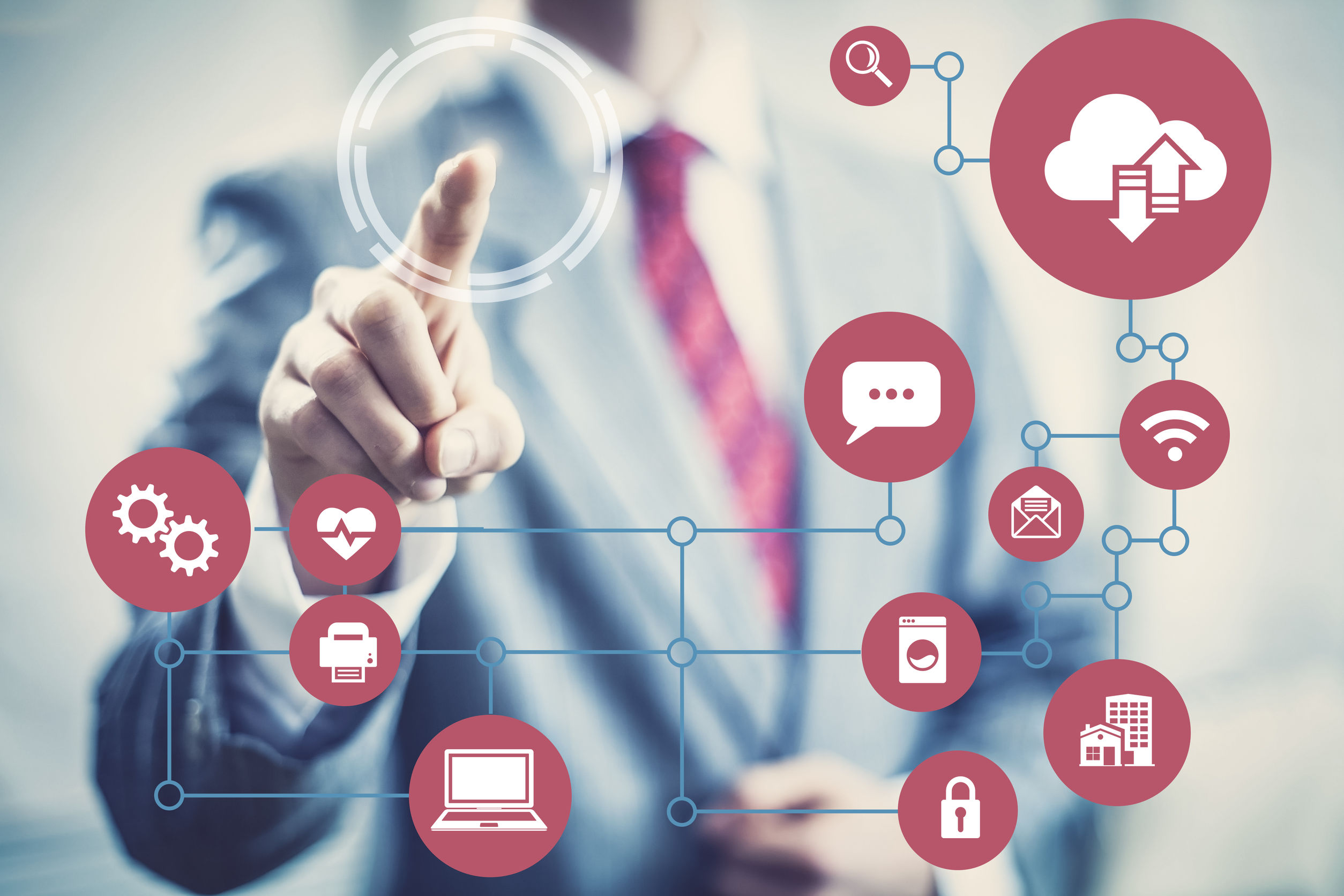 49798788 – technology future network architecture concept image of devices.